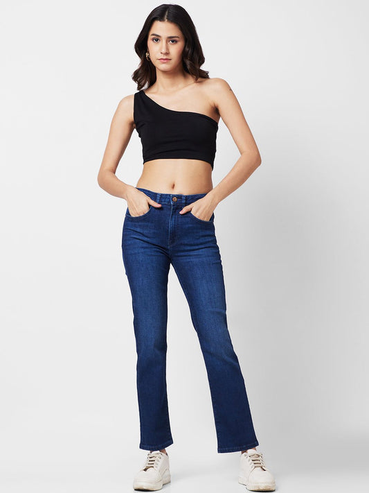 Spykar Women Straight Fit Heavy Fade Cotton Jeans #WDEMM1BD057