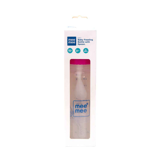 Mee Mee Blue Spoon Bottle | BPA-Free | Easy Feeding | Soft Spoon | Leak-Proof & Safe