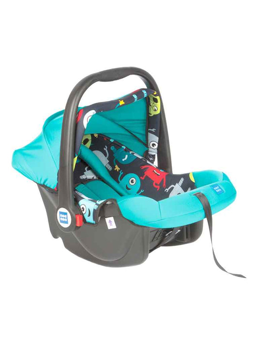 Baby Car Seat cum Carry Cot with Thick Cushioned Seat (Green)