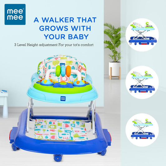 Mee Mee Baby Walker with Adjustable Height & Toy Tray – Safe & Comfortable for Little Walkers