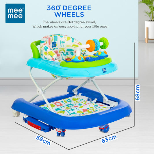 Mee Mee Baby Walker with Adjustable Height & Toy Tray – Safe & Comfortable for Little Walkers