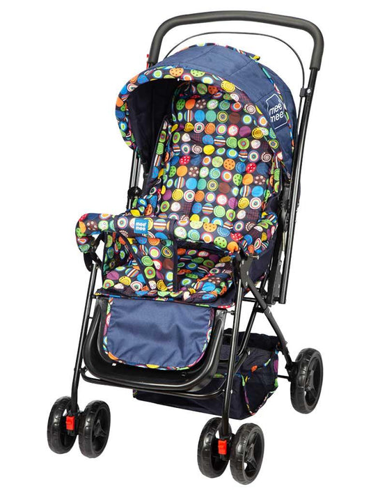 Comfortable Pram with 3 Seating Position(Light Blue)