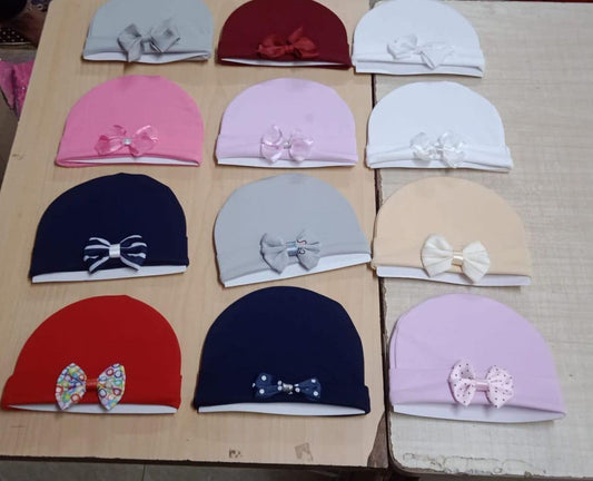 Mee Mee Baby Cap – Soft, Cozy & Gentle on Skin for Warmth and Comfort | Pack of 2 | Assorted