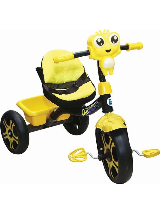 Baby Tricycle With Rocking Feature, Adjustable Cushioned Seat & Footrest (Yellow)