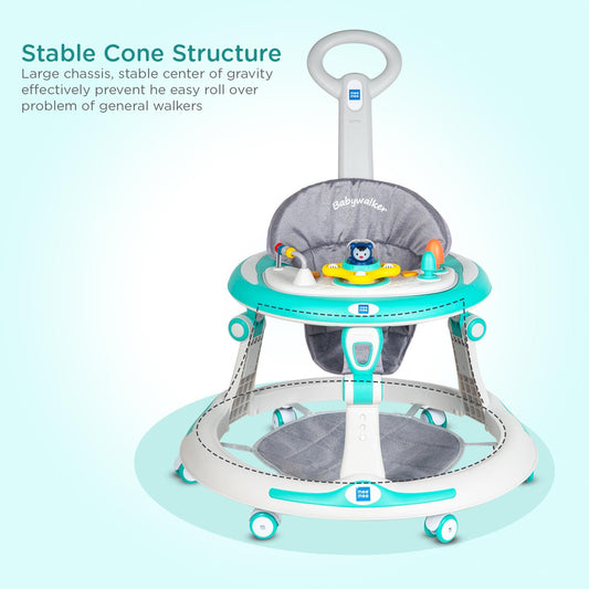 Mee Mee Baby Walker with Push Handle & Music – Safe & Fun Activity Walker
